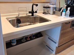 神奈川のキッチン取付け隊　浄水器一体水栓への取替　施工後